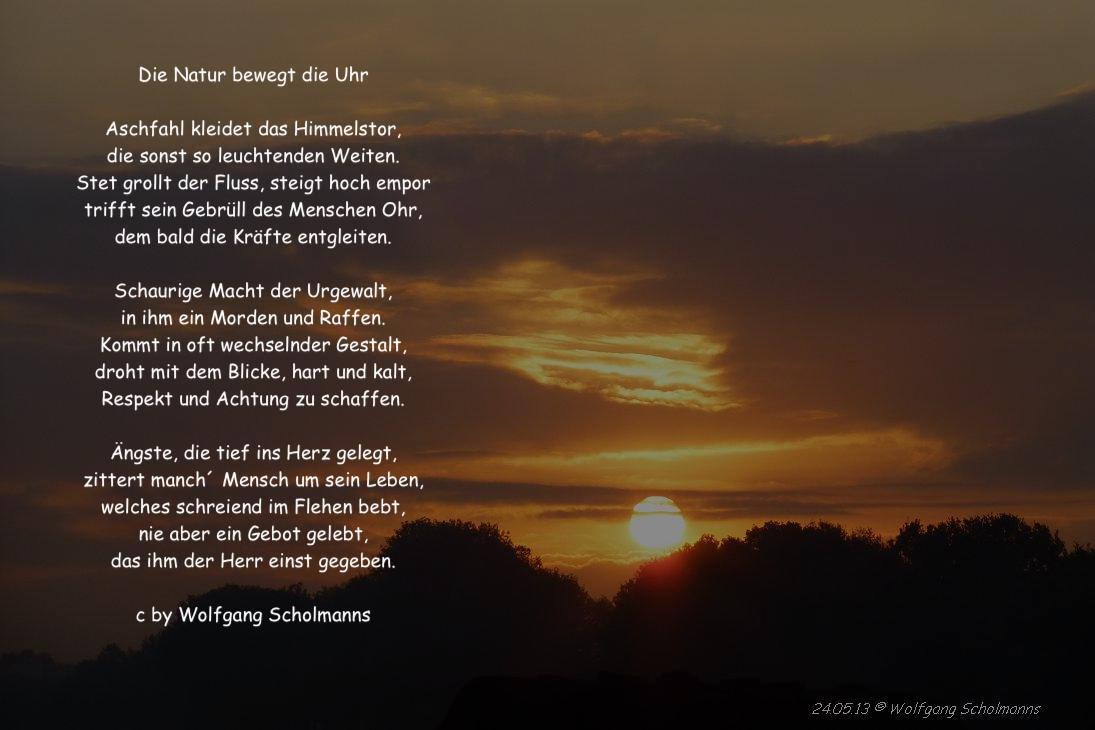 Bildgedicht: Die Natur bewegt die Uhr