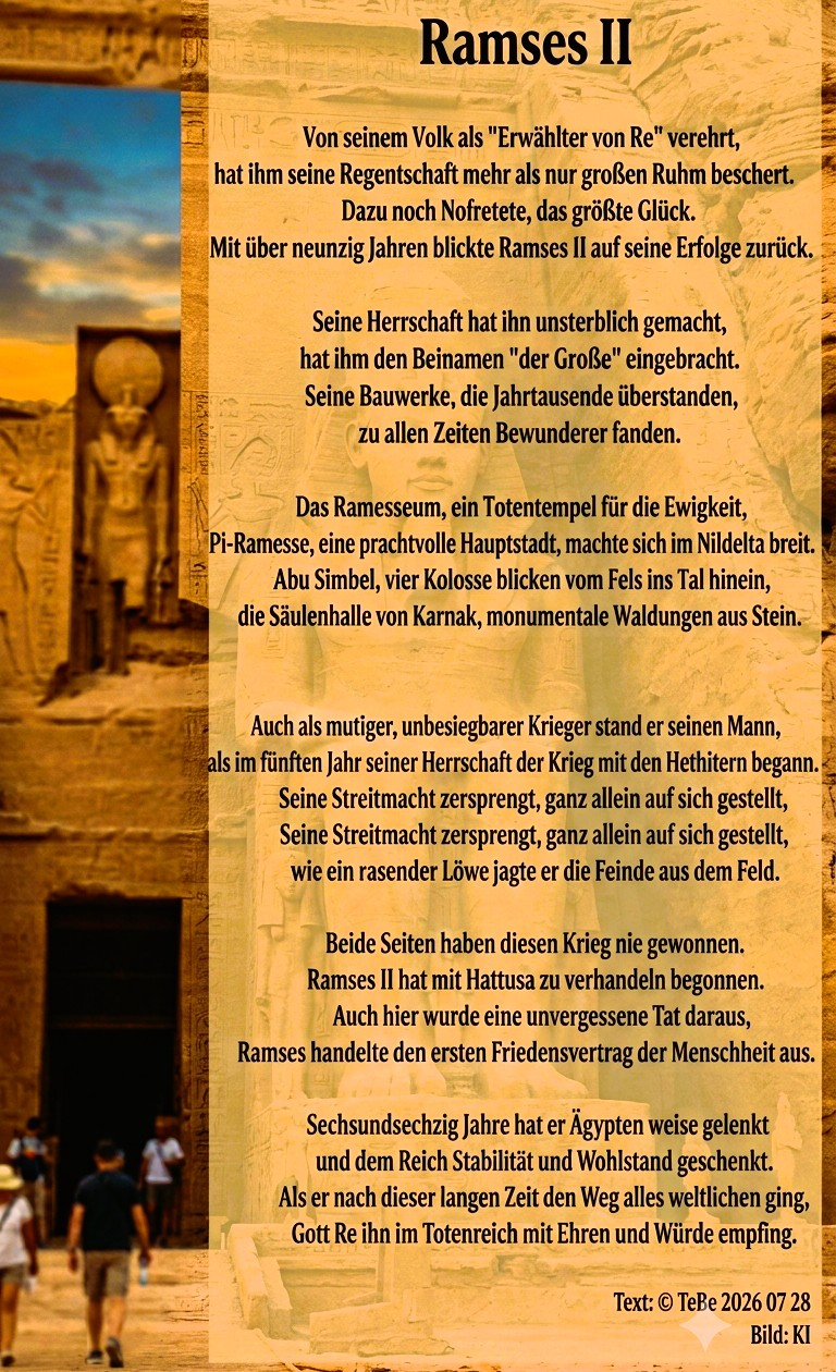 Bildgedicht: Ramses II