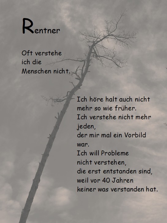 Bildgedicht: Rentner