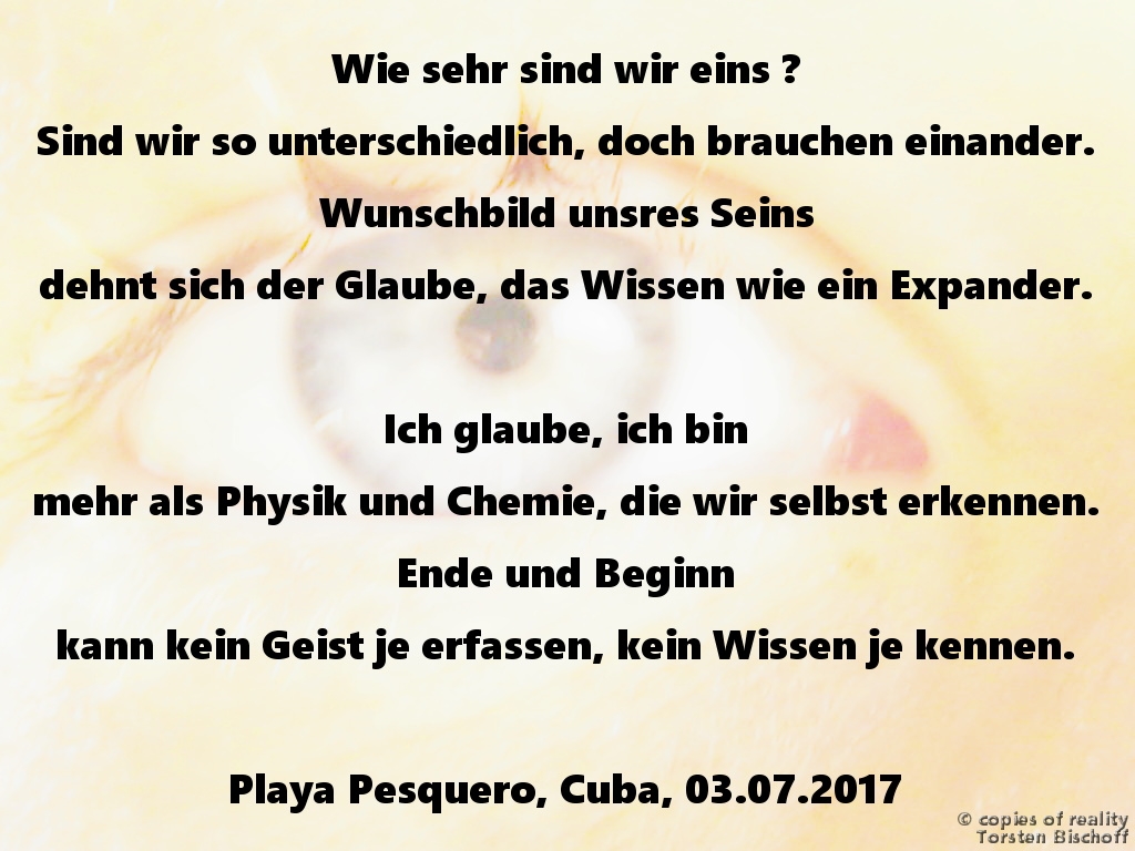 Bildgedicht: Einheit