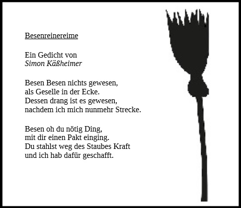 Bildgedicht: Besenreinereime