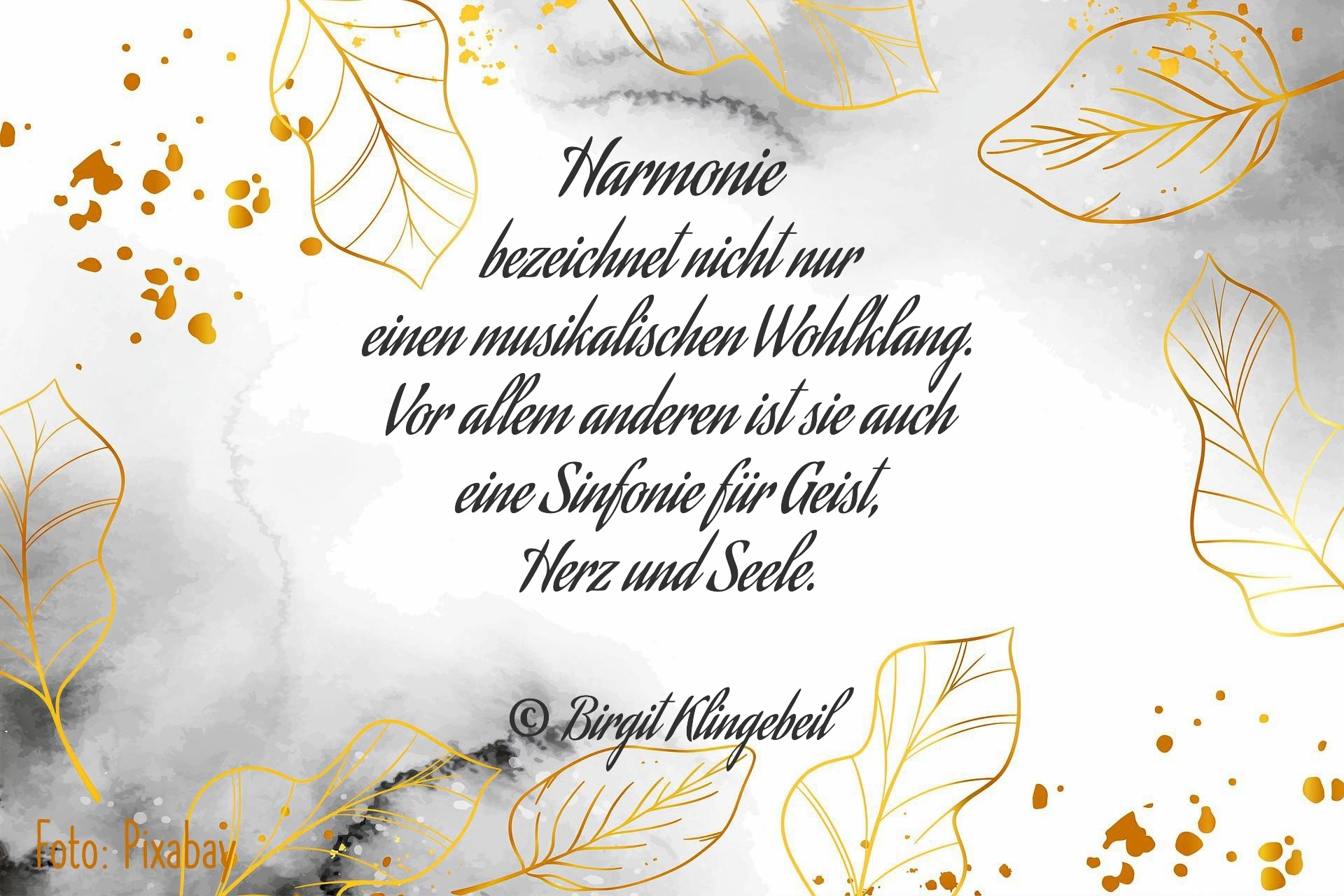 Bildgedicht: Harmonie