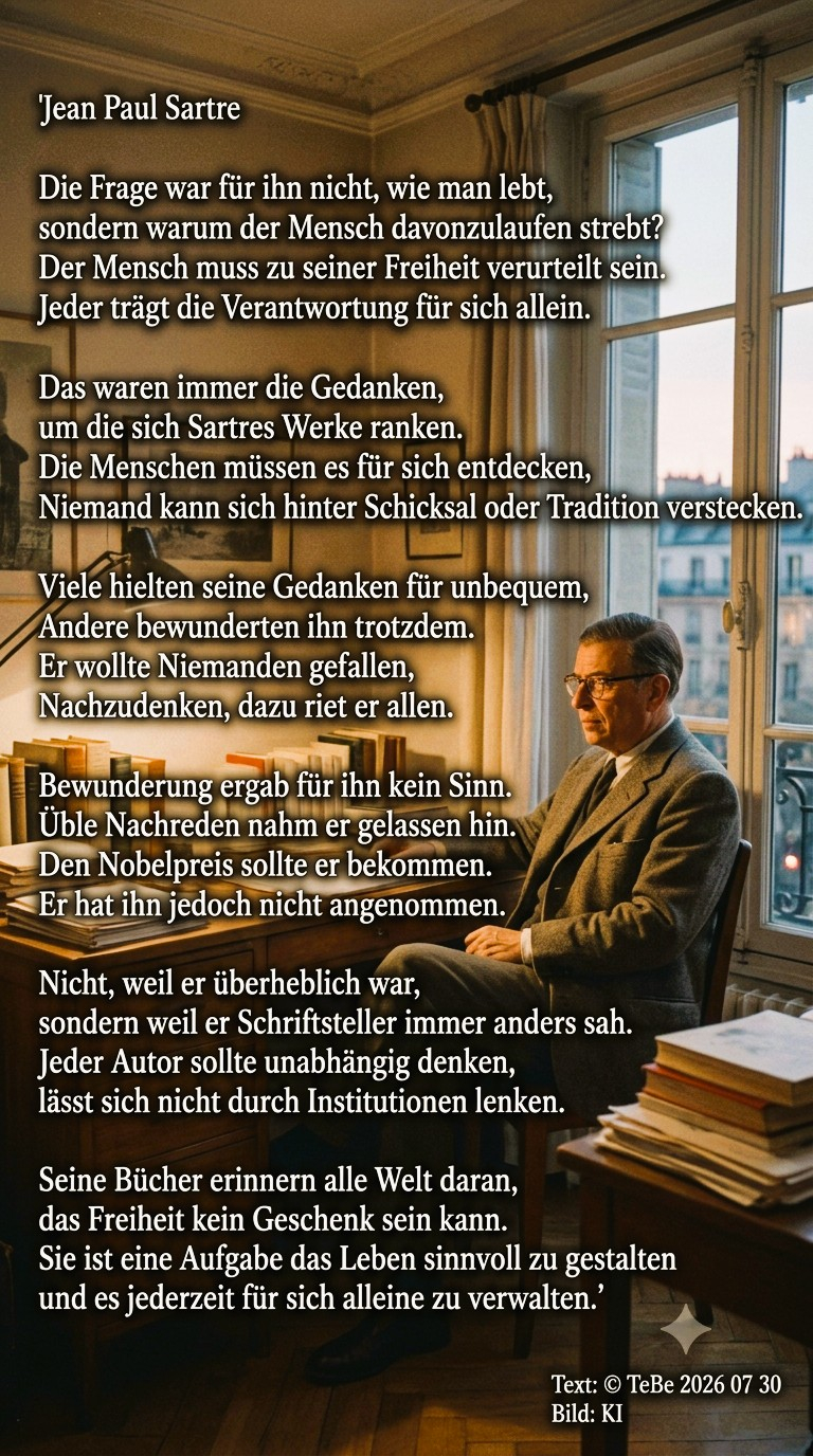 Bildgedicht: Jean Paul Sartre