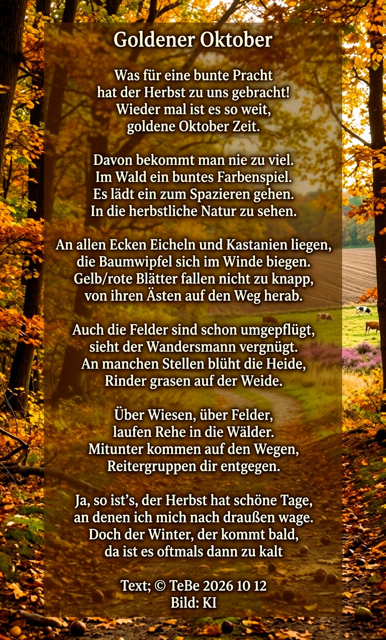 Bildgedicht: Goldener Oktober