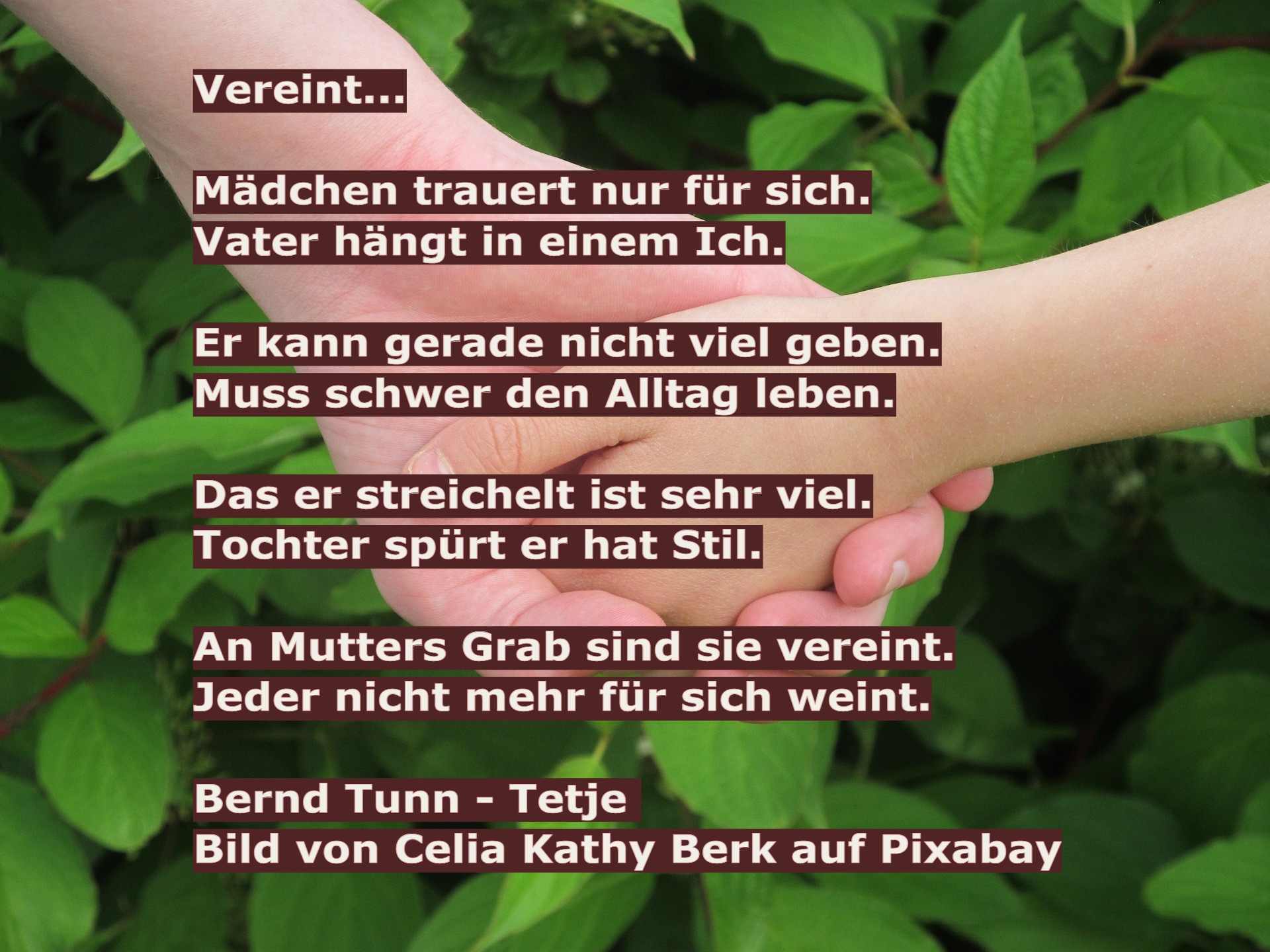 Bildgedicht: Vereint...