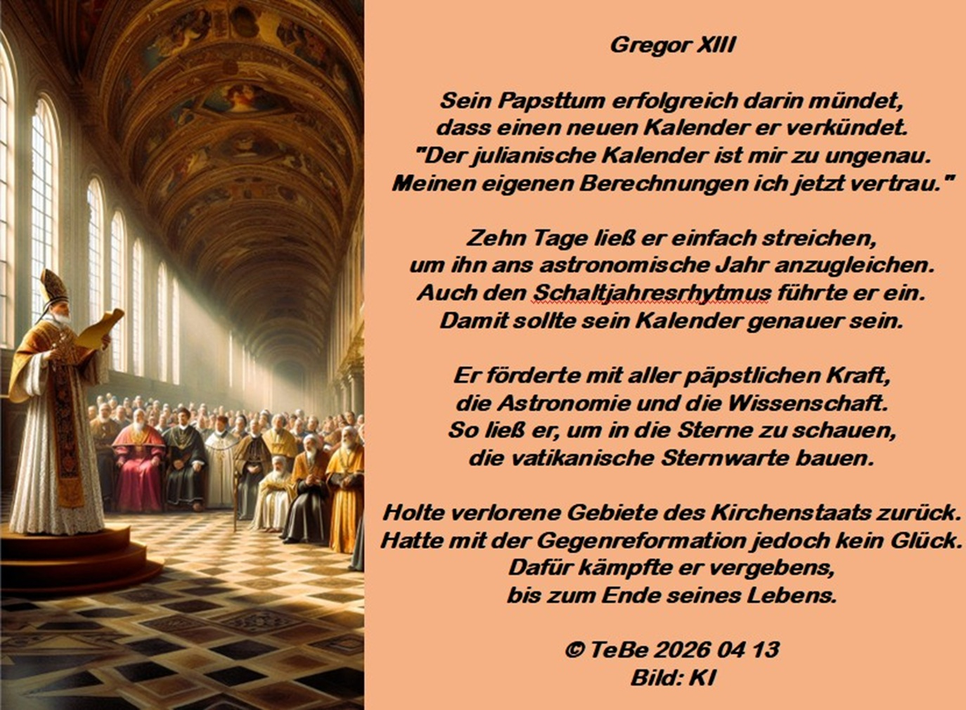 Bildgedicht: Gregor XIII
