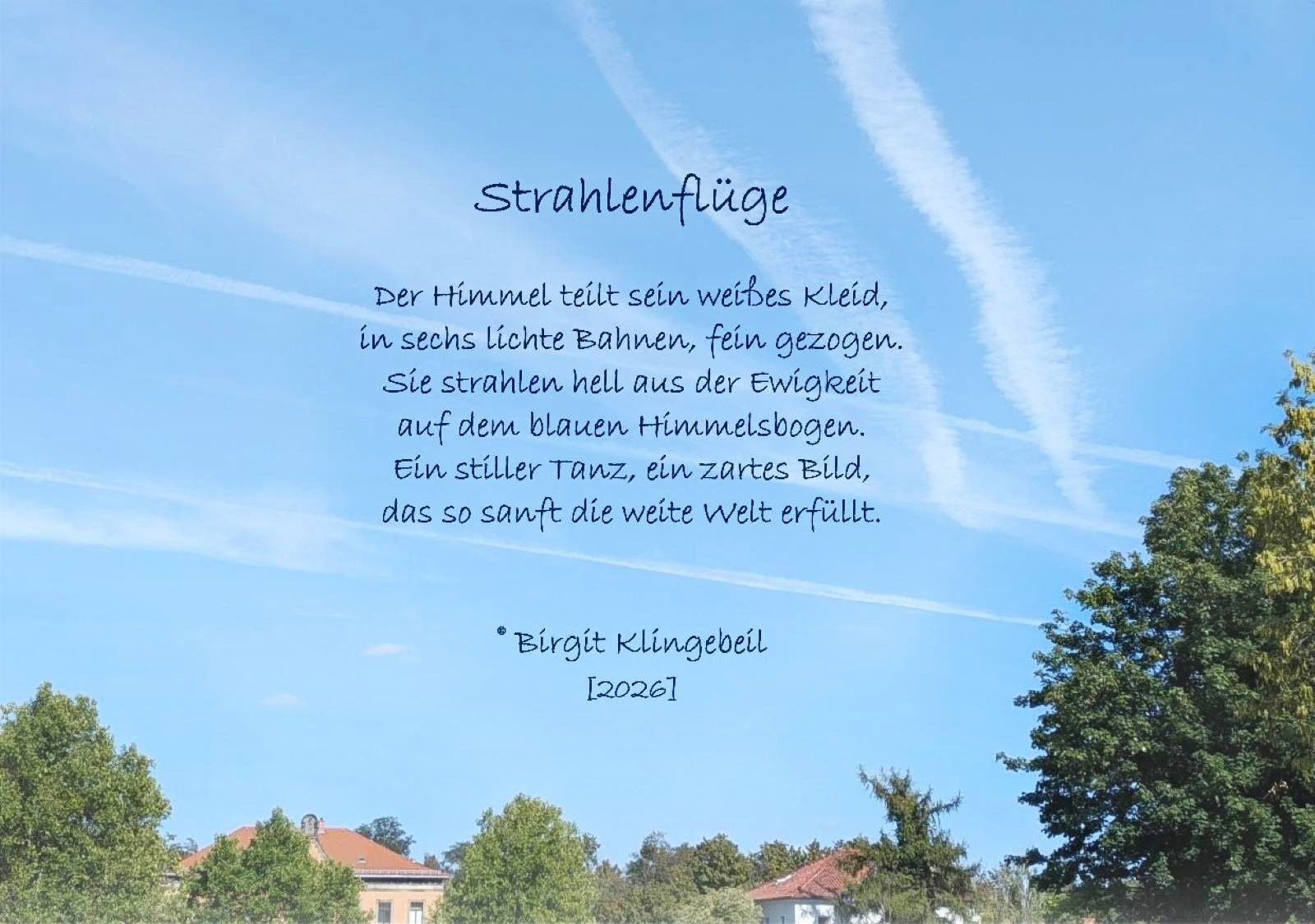 Bildgedicht: Strahlenfl&uuml;ge