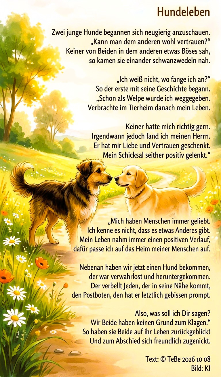 Bildgedicht: Hundeleben