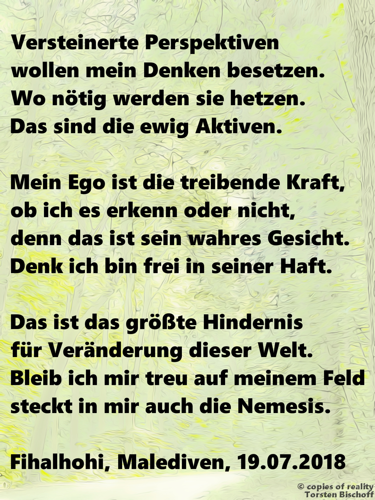 Bildgedicht: Versteinert