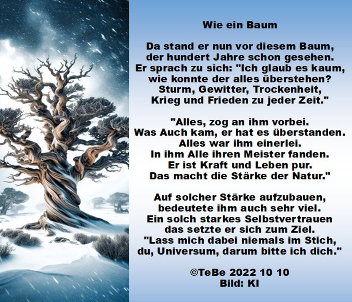 Bildgedicht: Wie ein Baum