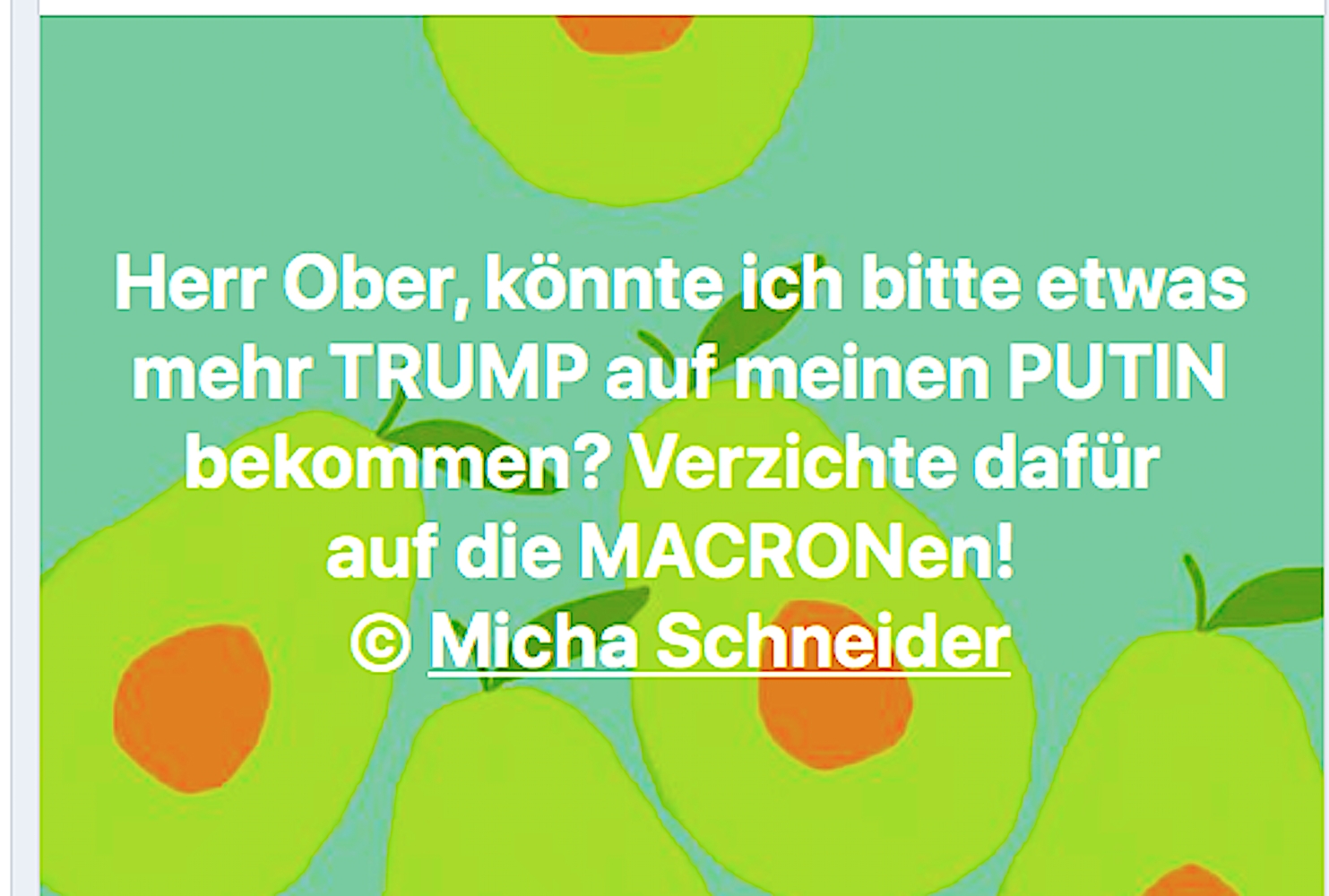 Bildgedicht: Herr Ober...