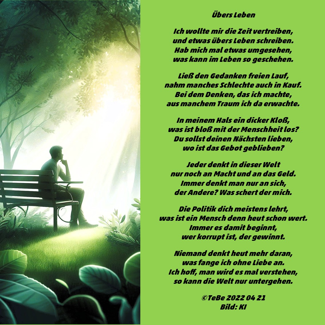 Bildgedicht: &Uuml;bers Leben