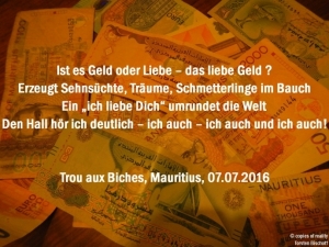 Vorschau Bildgedicht: Ist es Geld oder Liebe ?