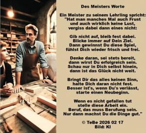 Vorschau Bildgedicht: Des Meisters Worte