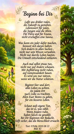 Vorschau Bildgedicht: Beginn bei Dir