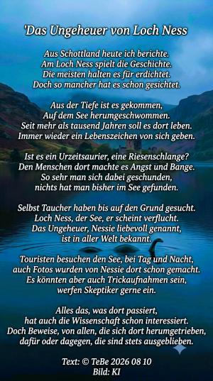 Vorschau Bildgedicht: Das Ungeheuer von Loch Ness