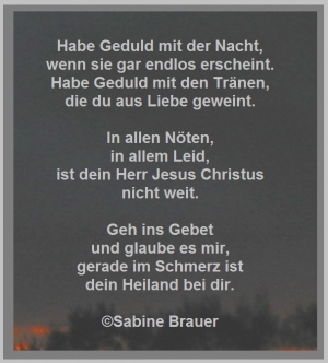 Vorschau Bildgedicht: Habe Geduld
