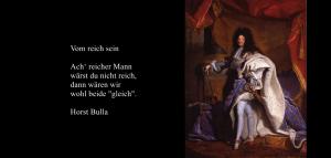 Vorschau Bildgedicht: Gedicht, Vom reich sein von Horst Bulla