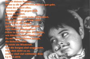 Vorschau Bildgedicht: Du mit deinen Sorgen........