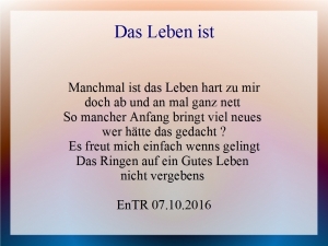 Vorschau Bildgedicht: Das Leben ist