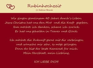 Vorschau Bildgedicht: Zur Rubinhochzeit