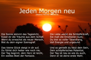 Vorschau Bildgedicht: Jeden Morgen neu