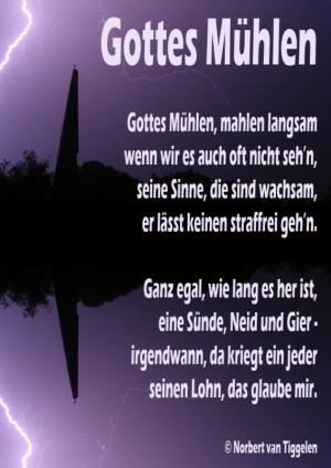 Vorschau Bildgedicht: Gottes Mühlen - human