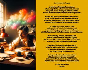 Vorschau Bildgedicht: Der Poet im Zwiespalt
