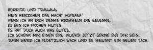 Vorschau Bildgedicht: Horrido und trallala
