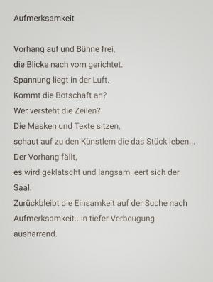 Vorschau Bildgedicht: Aufmerksamkeit