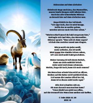 Vorschau Bildgedicht: Diskussion auf dem Gletscher