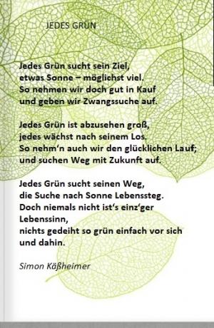 Vorschau Bildgedicht: Jedes Grün