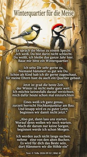 Vorschau Bildgedicht: Winterquartier f&uuml;r die Meise