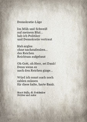 Vorschau Bildgedicht: Demokratie-Lüge