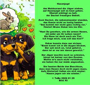 Vorschau Bildgedicht: Zwei Dackel