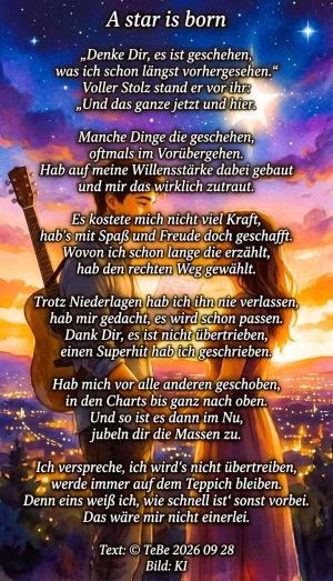 Vorschau Bildgedicht: A star is born