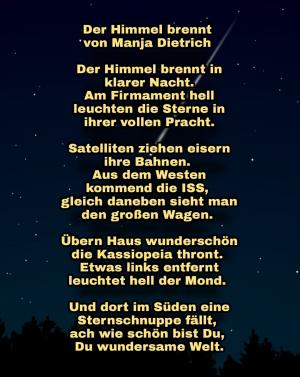 Vorschau Bildgedicht: Der Himmel brennt