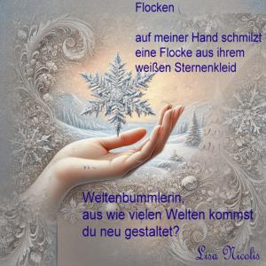 Vorschau Bildgedicht: Flocken (Doppelhaiku)