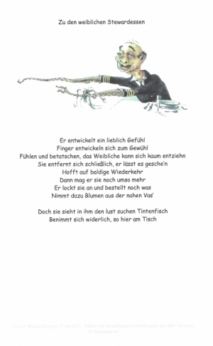 Vorschau Bildgedicht: Der Captain - Weibliche Stewardessen