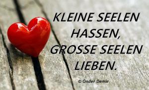 Vorschau Bildgedicht: KLEINE SEELEN HASSEN, GROßE SEELEN LIEBEN