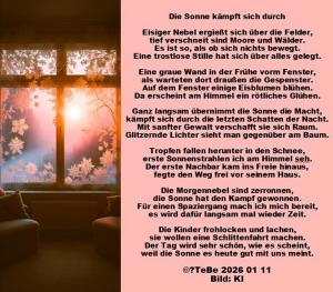 Vorschau Bildgedicht: Die Sonne k&auml;mpft sich durch