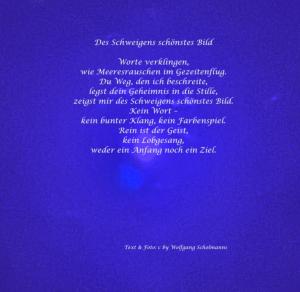 Vorschau Bildgedicht: Des Schweigens schönstes Bild