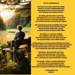 Vorschau Bildgedicht: Auf der Lieblinksbank