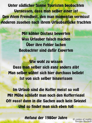 Vorschau Bildgedicht: Innenansichten eines Urlaubers