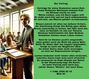 Vorschau Bildgedicht: Ein besonderer Vortrag