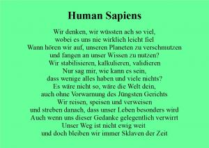 Vorschau Bildgedicht: human sapiens