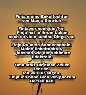 Vorschau Bildgedicht: Finja meine Enkeltochter