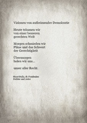 Vorschau Bildgedicht: Visionen von aufkeimender Demokratie