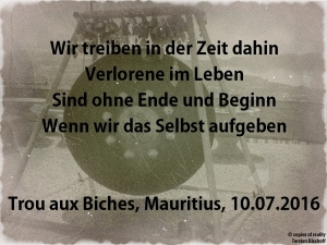 Vorschau Bildgedicht: Wir treiben in der Zeit dahin