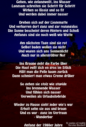 Vorschau Bildgedicht: "Urlauber"